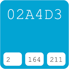 Reminiscent of your favorite pair of jeans, denim is a medium blue shade with hints of steel blue and cerulean, but with every so slightly green. Crayola Cerulean 02a4d3 Hex Color Code Rgb And Paints