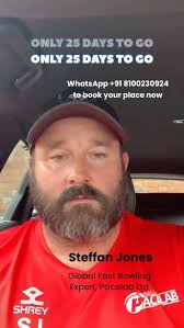 Enrol for the 5-day Pacelab Fast Bowling Masterclass with Steffan Jones in  Kolkata. , So due to huge demand, we are announcing a few additional  Late-Bird slots today:-, 2 slots in ELITE option &, 5 ...