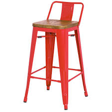 24 High Tolix Counter Height Stool With Back And Wood Seat Metal Counter Stools Bar Stools Backless Bar Stools
