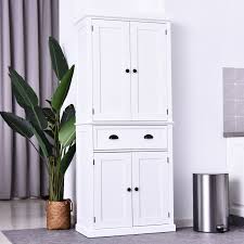 14 714 просмотров 14 тыс. Homcom Traditional Colonial Freestanding Kitchen Pantry Cupboard Storage Cabinet Ebay