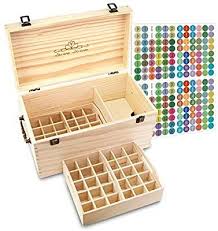 Amazon Com Serene Stream Caja De Almacenamiento De Aceite Esencial De 64 Ranuras Separadores Ext Essential Oil Storage Box Essential Oil Storage Oil Storage