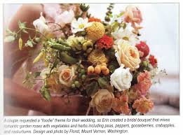 Peach Blush Coral Muted Green Food Seed Pods Bouquet Size Fresh From The Field Wedding Flowers By Lynn Byczynski Erin Benza Flower Farm Field Wedding Flowers In Hair