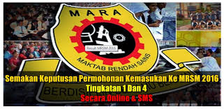 Semakan keputusan permohonan kemasukan ke mrsm tingkatan 1 dan tingkatan 4 juga perlu dilakukan dengan membuat semakan secara dalam talian (online) melalui laman sesawang sistem semakan tawaran yang diaktifkan kepada akses pemohon pada tarikh yang akan dimaklumkan oleh. Semakan Keputusan Mrsm Tingkatan 1 Dan 4 Tawaran 2016 Laman Web Rasmi