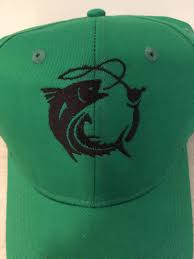 Embroidered Fishing Cap Etsy Embroidered Fish Machine Embroidery Designs Machine Embroidery