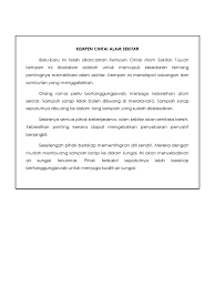 Alam sekitar adalah satu kurniaan allah.ianya hak milik kita bersama. Lembaran Kerja