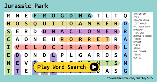 Maybe you would like to learn more about one of these? Jurassic Park Word Search