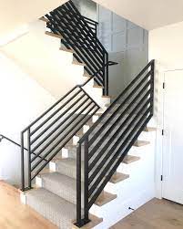 Modern Farmhouse Stairwell With Iron Railing Allisoncampbelldesign Via Instagram Stairs Staircase Design Stair Runner Carpet