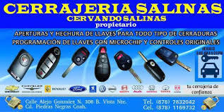 Cerrajería salinas llaves de chip, controles de auto, swith,chapas de auto