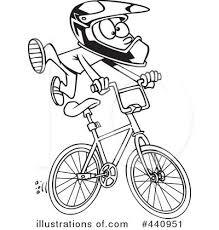 Printable dirt bike colouring pages. Bmx Clipart 440951 Illustration By Toonaday