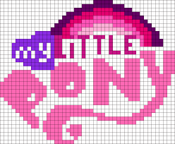 My Little Pony Logo Perler Bead Pattern Bead Sprite Point De Croix Petit Poney Modele Pixel Art