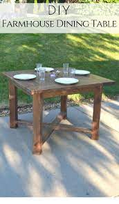 X Base Square Farmhouse Dining Table Farmhouse Dining Table Diy Dining Wood Table Diy