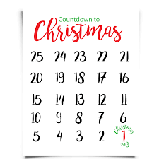 We Re Moving Christmas Countdown Diy Christmas Countdown Calendar Free Christmas Printables