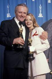 Jodie Foster And Anthony Hopkins At The 64th Annual Academy Awards 1992 Jodie Foster Anthony Hopkins The Fosters