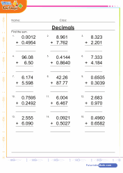Download our new 6th grade worksheets. Math Decimals Games Quizzes And Worksheets For Kids