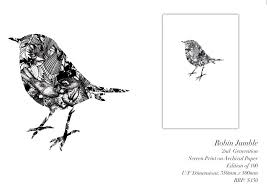 Robin Jumble Nz Native Birds Birds Design Graphic Design
