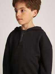 Calvin Klein Calvin Klein Boys Embroidered Logo Hoodie in Black