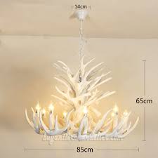 Pure White 18 Cast Deer Antler Chandelier Ceiling Lights Buyantlerchandelier Com