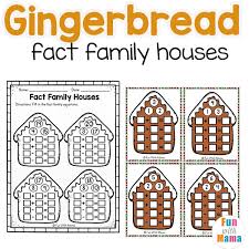 Here are some printable number family and number bond worksheets to show the relationships between addition and subtraction problems. Gingerbread Fact Family Fun With Mama