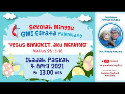 Tema paskah sekolah minggu gkii 2017. Ibadah Paskah Sekolah Minggu Gmi Efrata Palembang Youtube