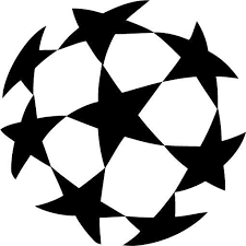 Top view of guys around uefa champions league logo on the Champions League Uefa Soccer Football Car Bumper Sticker Decal 5 X 5 Champions League Logo Uefa Champions League Logo Champions League