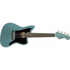 It feels like you are floating on the surface of the ocean. Fender Fullerton Jazzmaster Uke In Tidepool Kontsert Ukulele