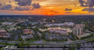 Palm Beach Gardens Downtown Wide Panorama Aerial Palm Beach Gardens Dubai Garden Florida Photography