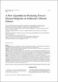 Endpoints with the highest posterior probabilities are finally selected. A New Algorithm For Predicting Time To Disease Endpoints In Alzheimer S Disease Patients
