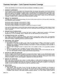 Business interruption insurance is a type of insurance coverage that can replace business income lost during events that disrupt operations. Fillable Online Extra Expense Insurance Coverage Form Fax Email Print Pdffiller