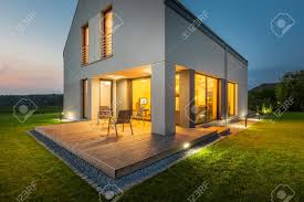 When you get done with those, then do these two on the signs: Aussenansicht Eines Neuen Hauses In Der Nacht Mit Terrasse Und Aussenbeleuchtung Lizenzfreie Fotos Bilder Und Stock Fotografie Image 58747195