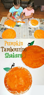 Pumpkin Tambourine Shakers Pumpkin Crafts Preschool Fall Crafts For Kids Preschool Crafts