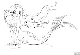 How To Draw A Cartoon Mermaid Step By Step Drawing Tutorials Mermaid Coloring Pages Mermaid Drawings Mermaid Coloring