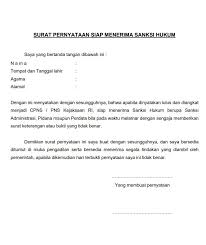 Contoh Format Surat Pernyataan Untuk Daftar Cpns Kemenag Kemendikbud Kemenkumham Kejaksaan Halaman All Tribunnews Com Mobile
