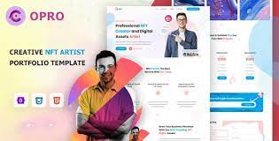 Opro Nft Artist Portfolio Boostrap 5 Template Opro Nft Artist Portfolio Boostrap 5 Template Is A Professio In 2021 Artist Portfolio Portfolio Templates Portfolio