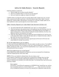 Your motivation and willingness to confront the matters described in the letter will not only depend on your if you elect to prepare the response letter yourself (in other words, without an attorney), then be sure to deliver it within the requested time frame. Idaho S Security Deposit Law Under Idaho Code Sections 6