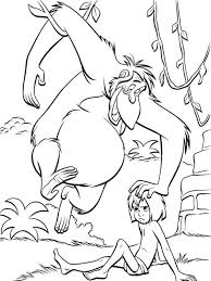 Posted by staff on march 17, 2013. King Loeie And Mowgli Coloring Page 1001coloring Com