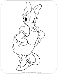 Printable daisy flower pattern coloring page. Daisy Duck Coloring Pages Disneyclips Com