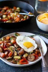 This delicious chicken apple sausage patties recipe is so easy to make. Chicken Apple Sausage Sweet Potato Hash The Real Food Dietitians