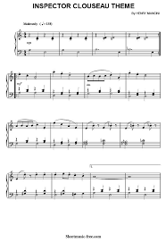 Inspector Clouseau Theme Sheet Music Henry Mancini Sheet Music Henry Mancini Piano Sheet Music