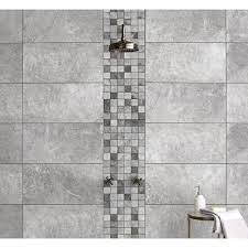 Modern bathroom interior with gray tiles and wooden decors. Matt Grey Bathroom Wall Tiles Thickness 5mm Rs 200 Square Feet Kakade Enterprises Id 21652698362