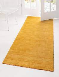 Choosing a pattern of carpet runner. Gold 2 7 X 6 7 Solid Gabbeh Runner Rug Esalerugs