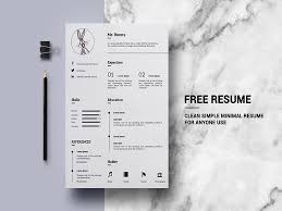 Enrolling a cv/resume is essential at every job interview. Free Minimalistic Resume Template Free Psd Template Psd Repo