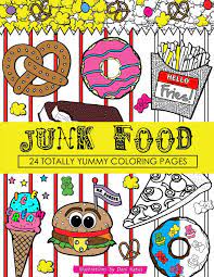 The illustrations are very well done and very clearly defined with dark black lines. Junk Food Coloring Book 24 Page Coloring Book Dani Kates Food Coloring Books Band 2 Kates Dani Kates Dani Amazon De Bucher