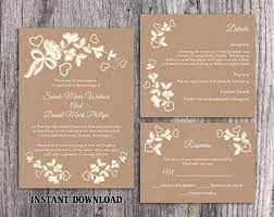 Lace Wedding Invitation Template Download Printable Etsy Diy Wedding Invitations Templates Free Printable Wedding Invitations Wedding Invitation Templates