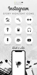 Black And White Icons For Instagram Bio 50 Instagram Story Highlight Icon Covers Black White Instagram Story Highlight Icons In 2020 Black And White Instagram Instagram Story Story Highlights