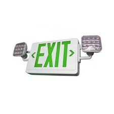 Led Exit Sign Emergency Light Combo Battery Backup Green Letters Single Double Face Lights Fantastic Pro