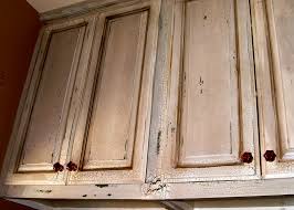 how to distress oak kitchen cabinets