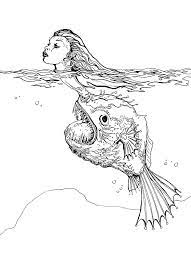 Angler Fish Mermaid Drawing by Katherine Nutt - Fine Art America
