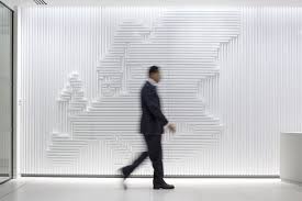 Afme Offices By Fabric Interiors Architecture London Uk Retail Design Blog Office Feature Wall Office Wall Graphics Corporate Office Design
