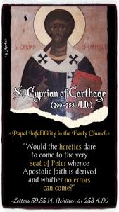 St Cyprian Of Carthage Bible Church Fathers Saint Christian Quotes The 4 Marks Are Unity Sanctity Catholic In 2020 Church Quotes Catholic Christian Saint Quotes