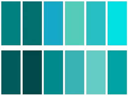 Different Teal Color Chart Green Shades Of Blue Names